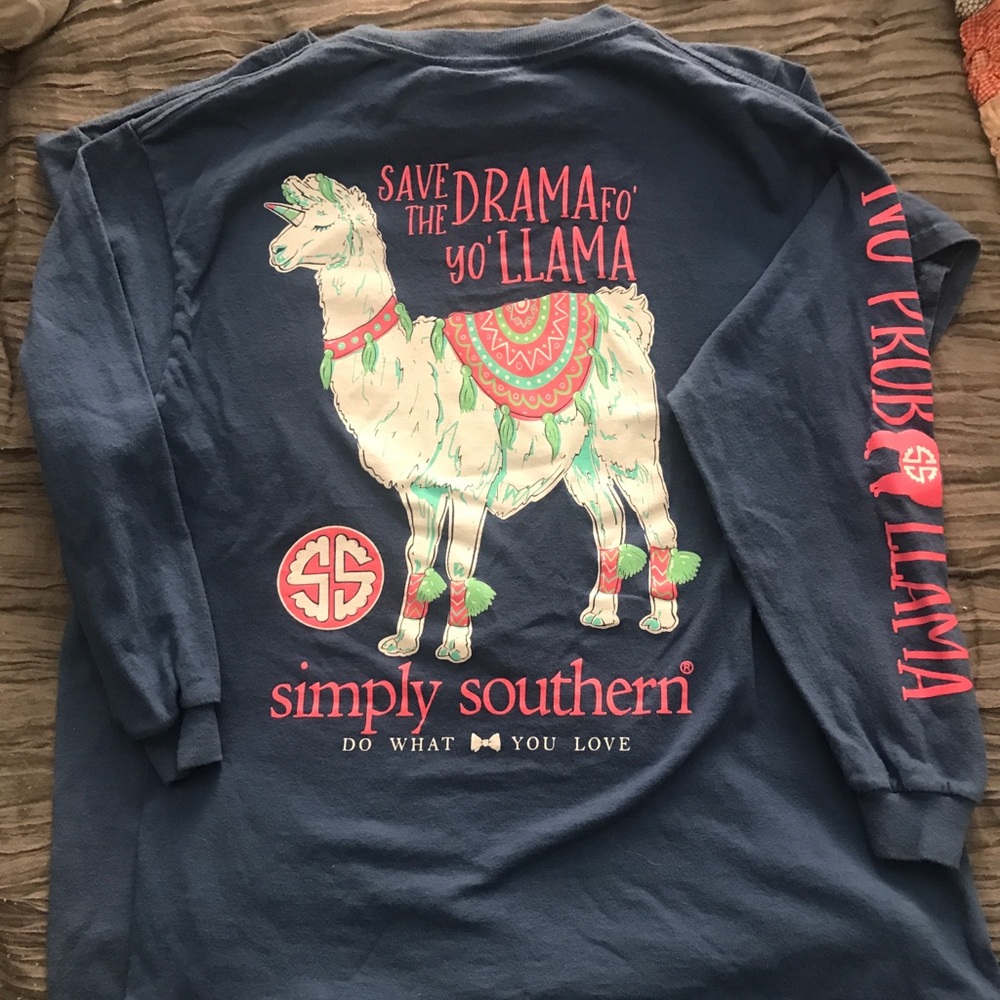 Like New Llama Simply Southern T-shirt